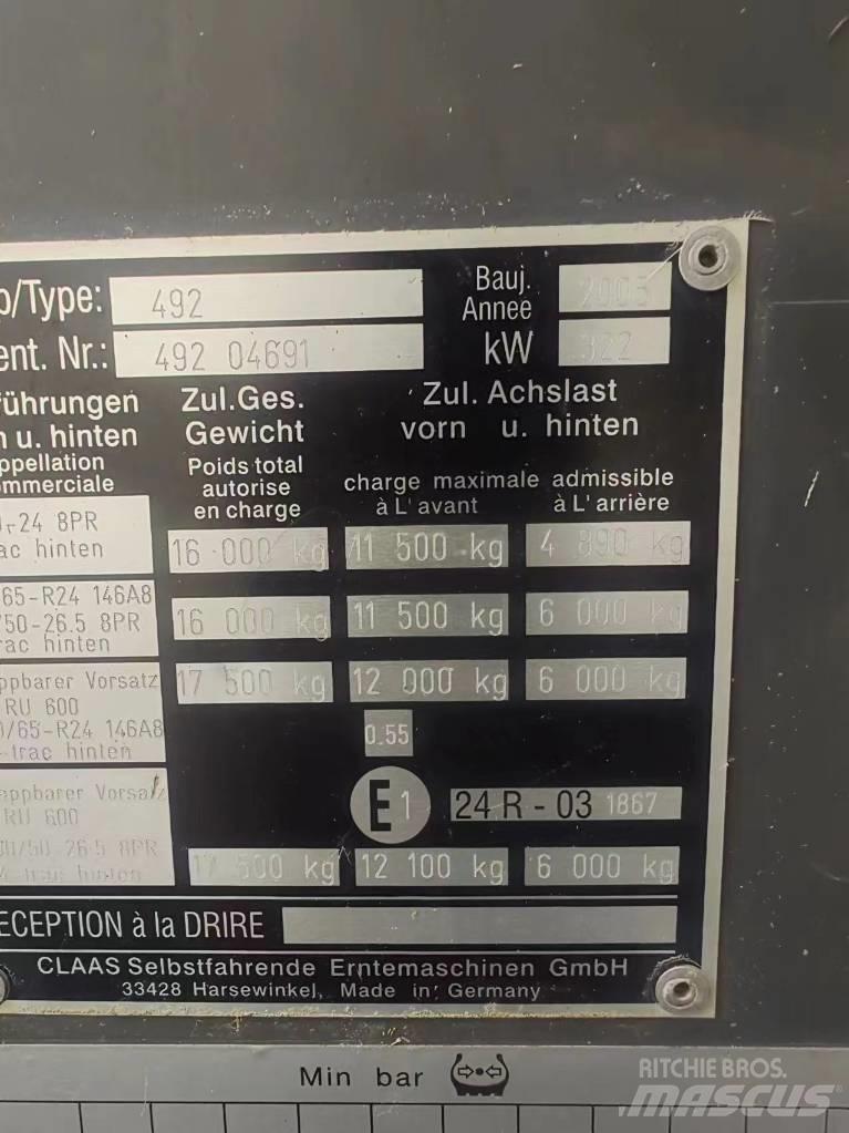 CLAAS Jaguar 870 Pašarų ruošimo technika
