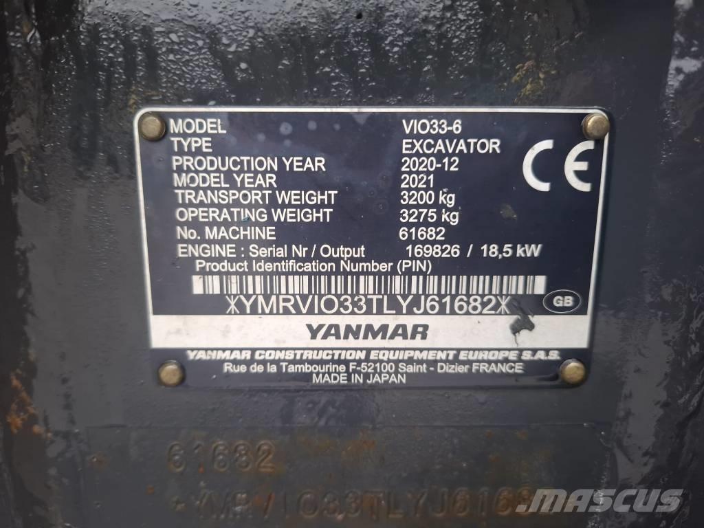 Yanmar Vio 33-6 Mini ekskavatoriai < 7 t