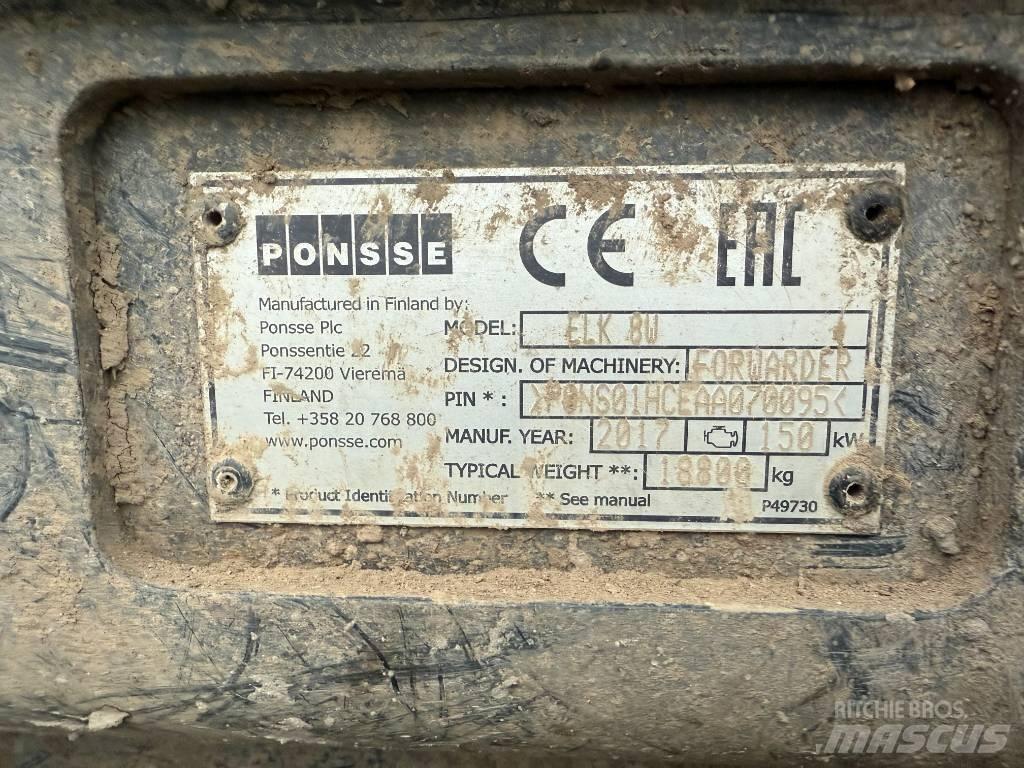 Ponsse ELK 8W Naudoti miškovežiai (Forvarderiai)
