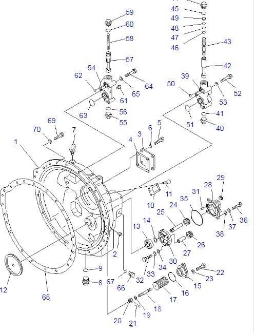 Komatsu D85A-21 Transmisijos