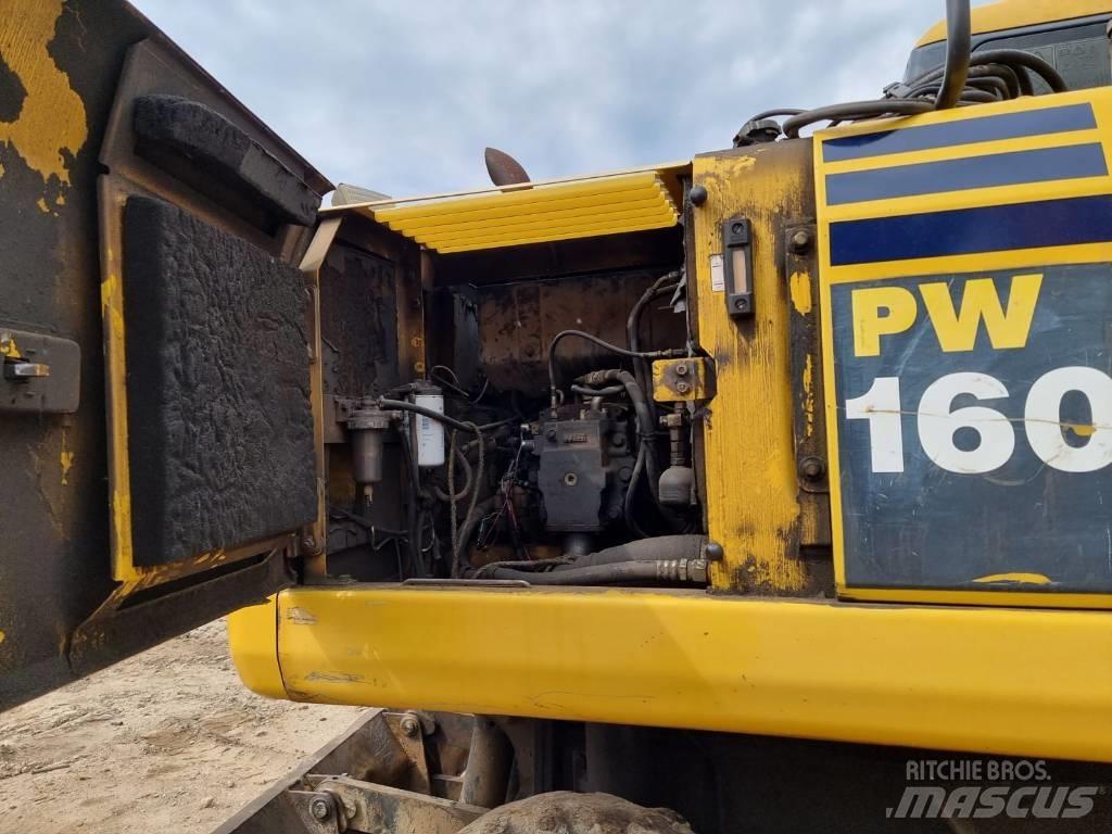 Komatsu PW 160-7 Ratiniai ekskavatoriai