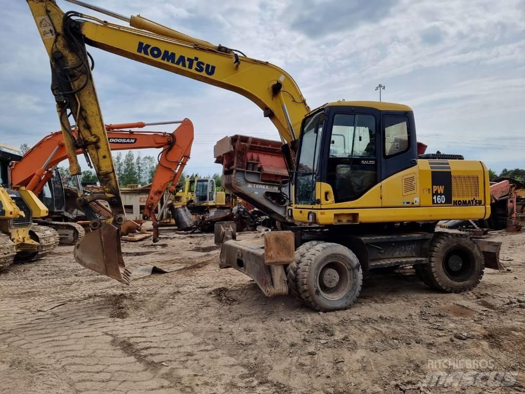 Komatsu PW 160-7 Ratiniai ekskavatoriai
