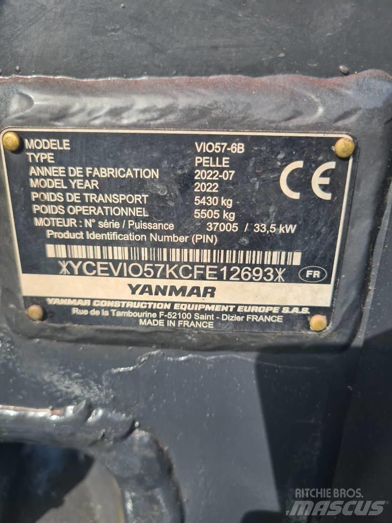 Yanmar Vio 57-6B Mini ekskavatoriai < 7 t