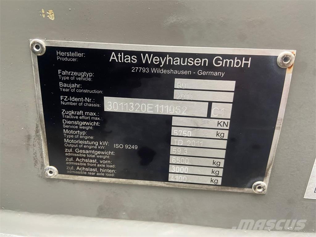 Atlas 80 Naudoti ratiniai krautuvai