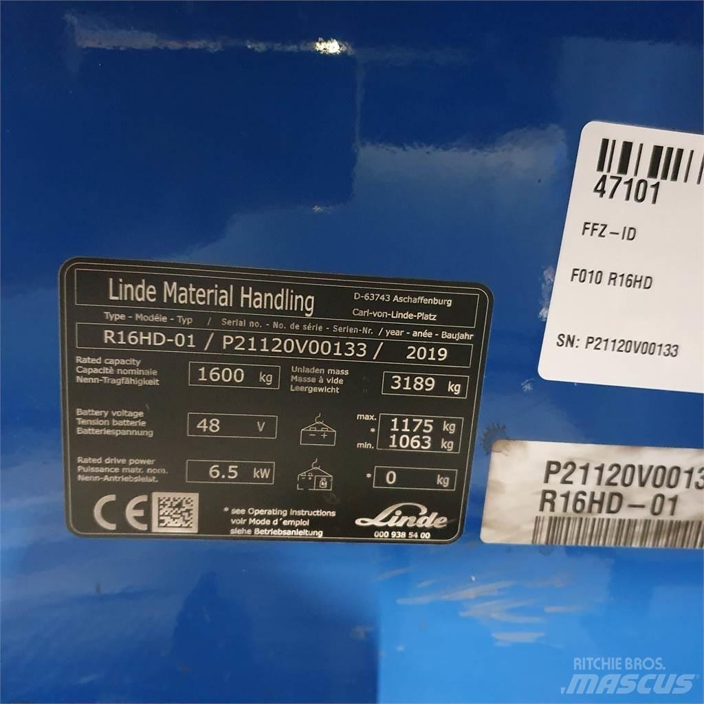 Linde R16HD Šakiniai krautuvai su prailgintu keltuvu