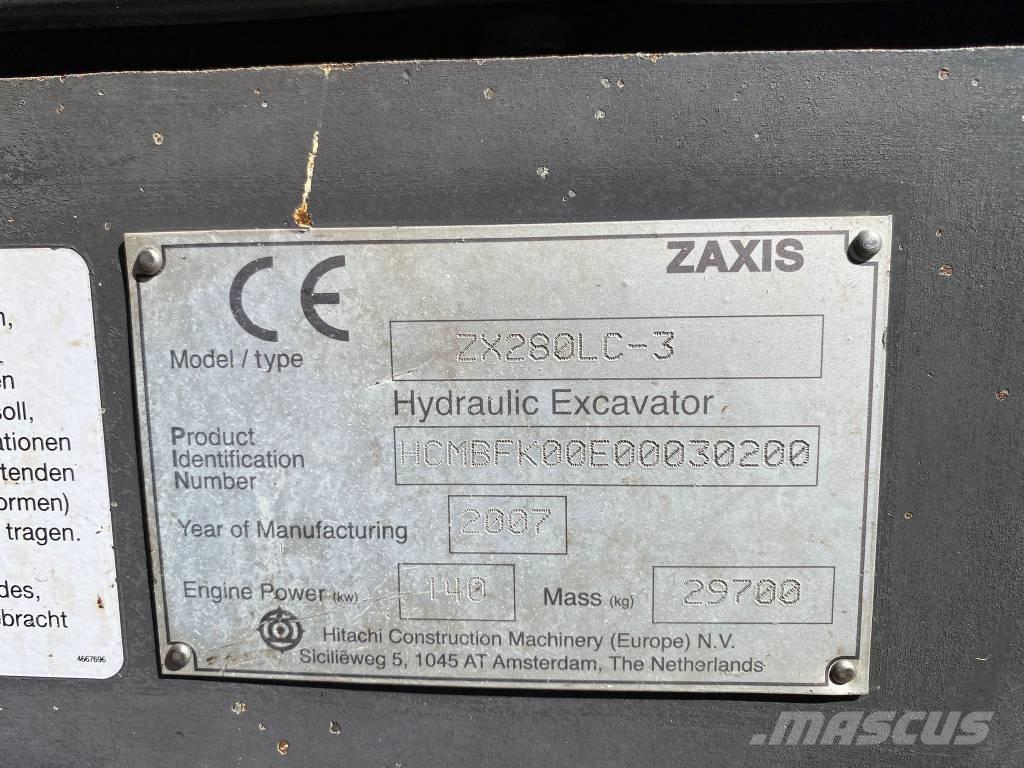 Hitachi ZX 280 LC-3 Vikšriniai ekskavatoriai