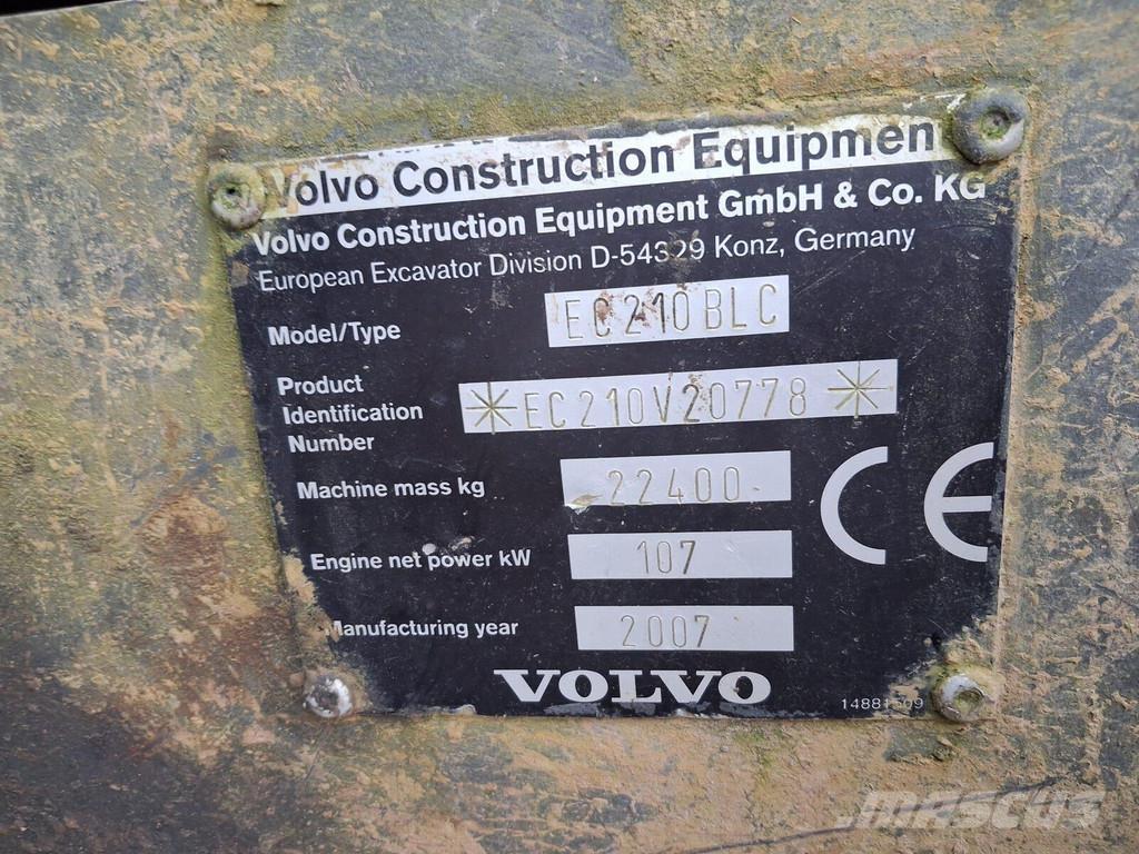Volvo EC210 BLC Vikšriniai ekskavatoriai