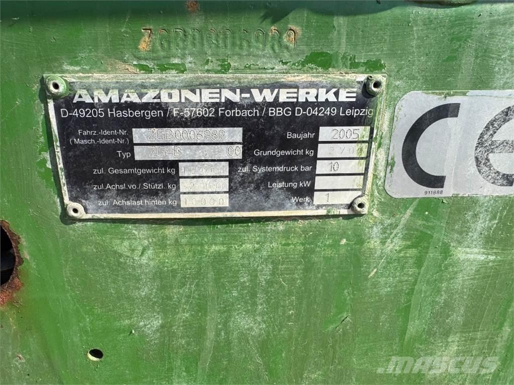 Amazone ZG-B 8200 Mineralinių trąšų barstytuvai