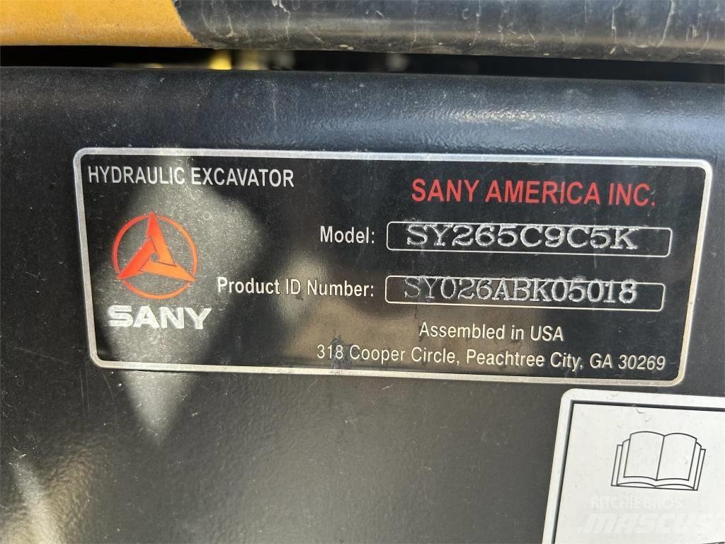 Sany SY265C Vikšriniai ekskavatoriai