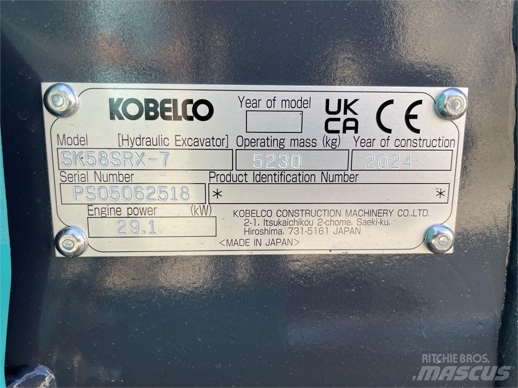 Kobelco SK 58 SRX-7 Mini ekskavatoriai < 7 t