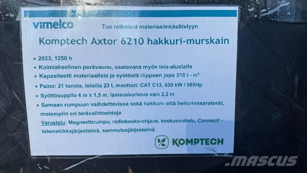 Komptech Axtor 6210 Medienos smulkintuvai