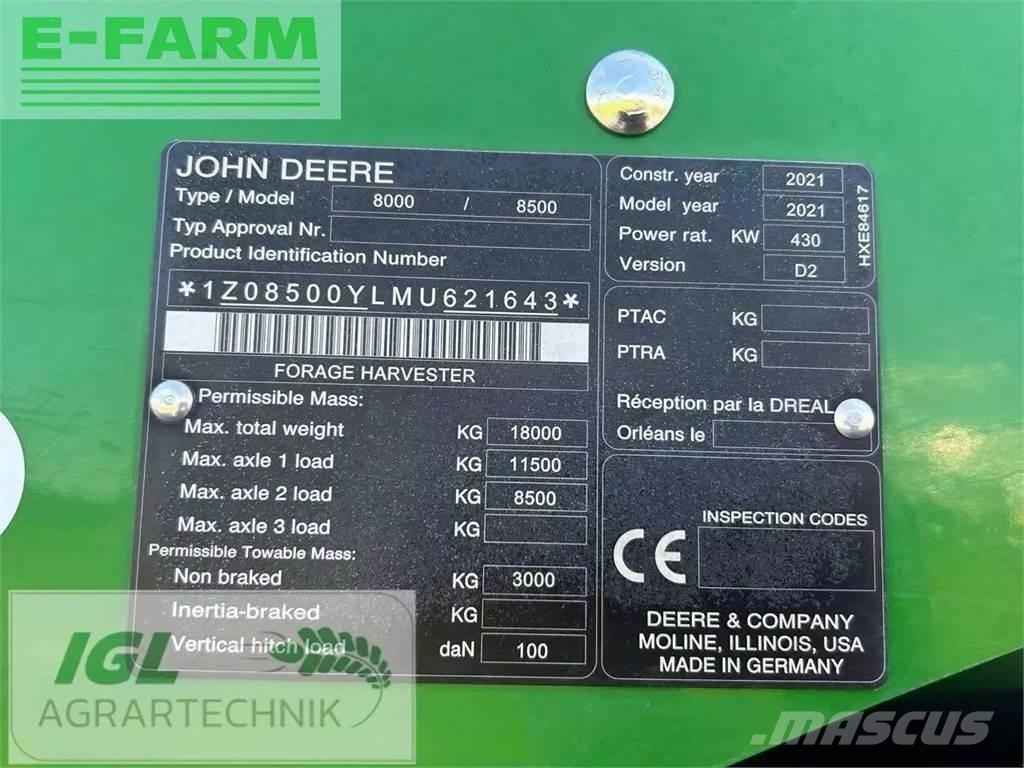 John Deere 8500i Pašarų ruošimo technika