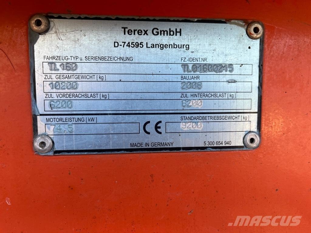 Terex TL 160 Naudoti ratiniai krautuvai