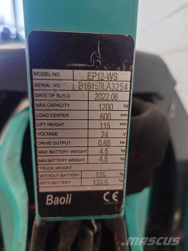 Baoli EP 12 Li-ION Mažų aukščių keltuvai