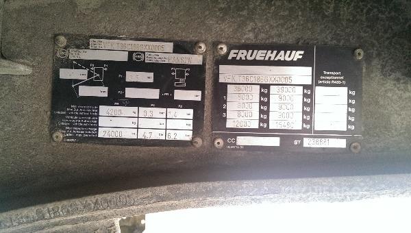 Fruehauf T36 Tentinės puspriekabės