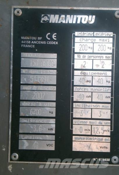Manitou 150 AETJC Alkūniniai keltuvai