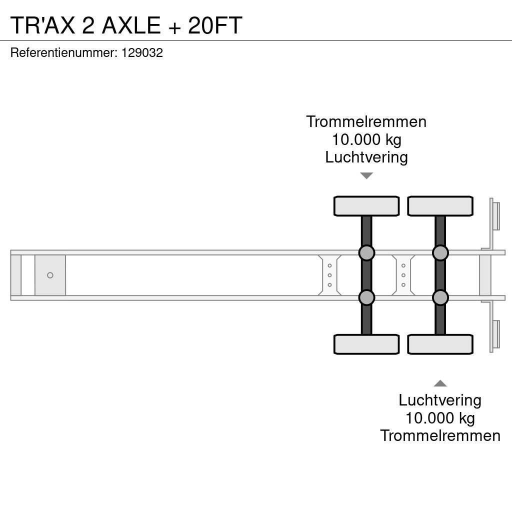  TR'AX 2 AXLE + 20FT Konteinerių puspriekabės
