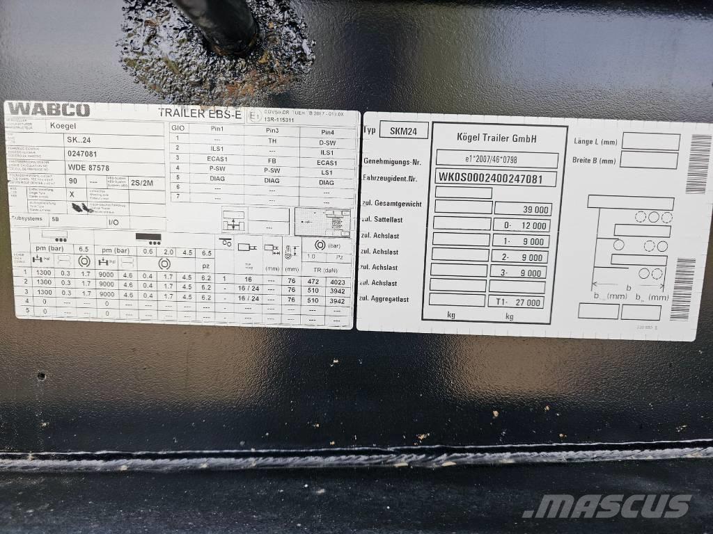 Kögel SKM24 Savivartės puspriekabės