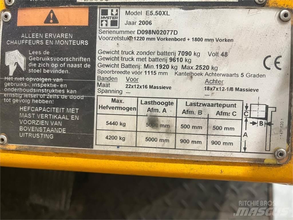 Hyster E5.50XL Elektriniai šakiniai krautuvai