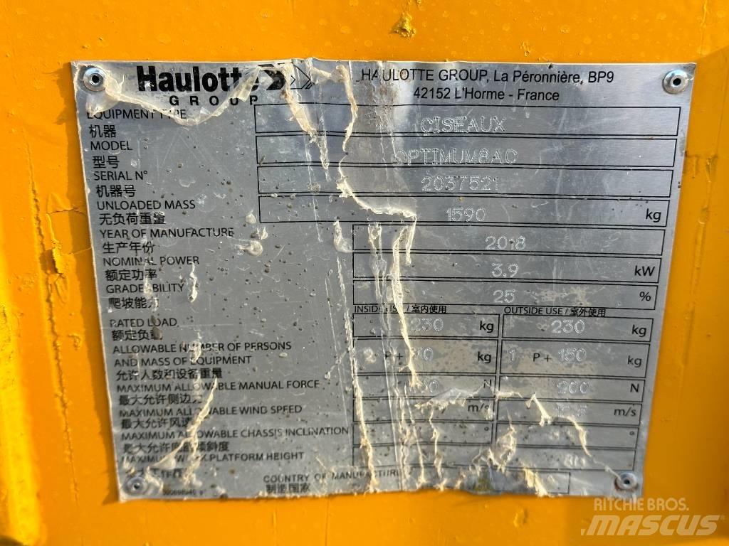 Haulotte OPTIMUM 8 Žirkliniai keltuvai