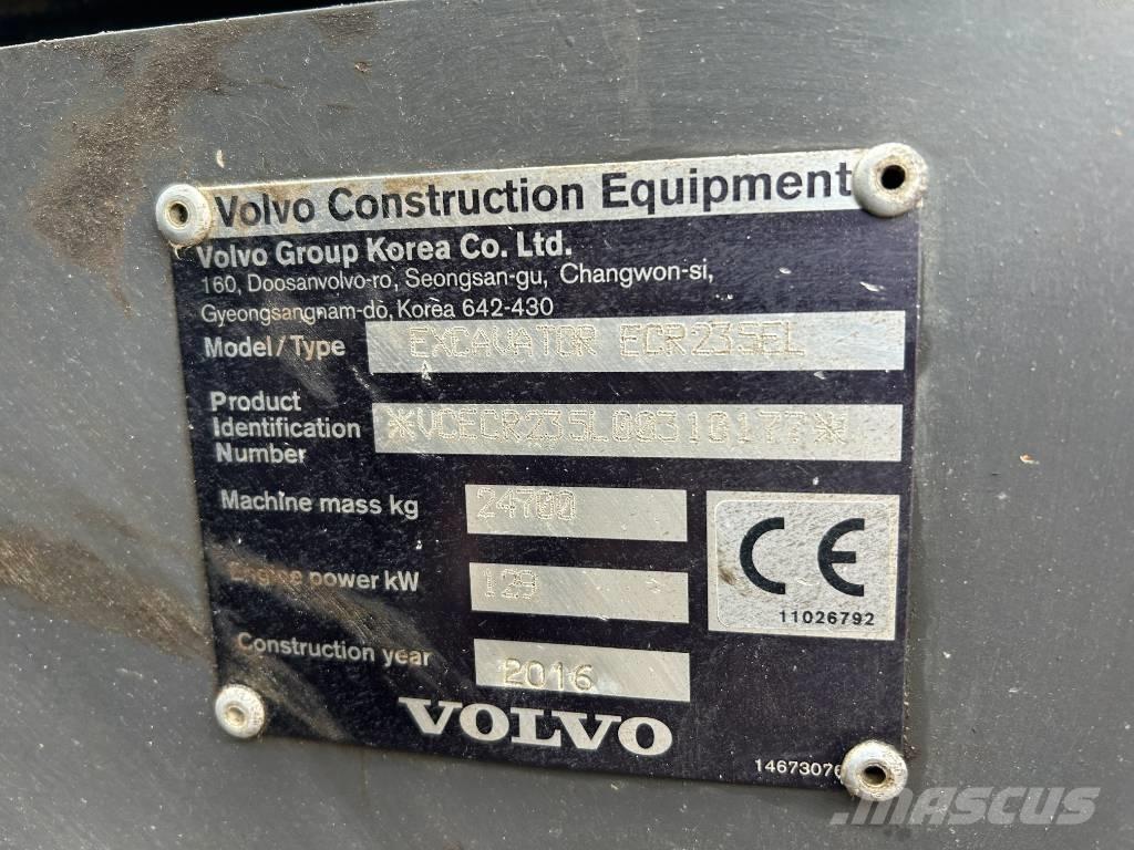 Volvo ECR 235 E L Vikšriniai ekskavatoriai
