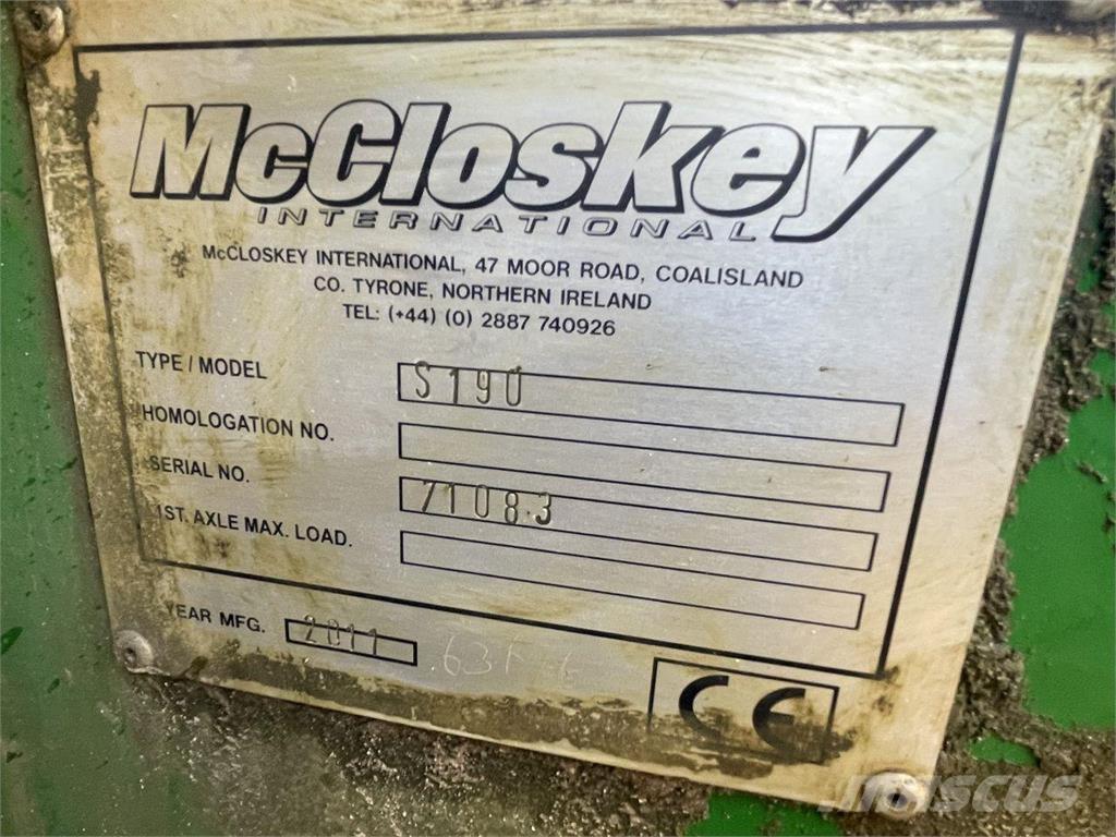 McCloskey S190 Karjerų ir atvirų kasyklų kasimo technika