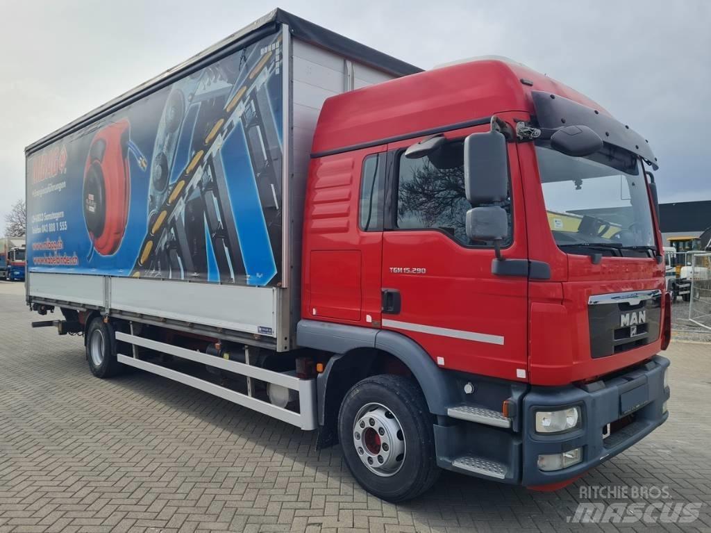 MAN 15.290 / 7.7m / LIFT Priekabos su tentu