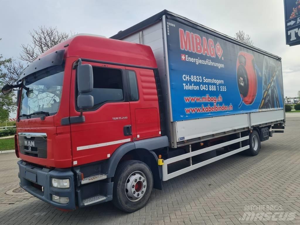 MAN 15.290 / 7.7m / LIFT Priekabos su tentu