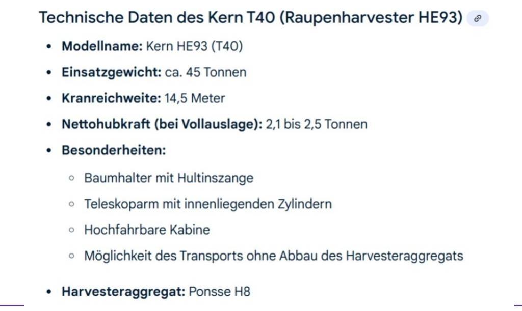 Kern T40 Miško technika (Harvesteriai)