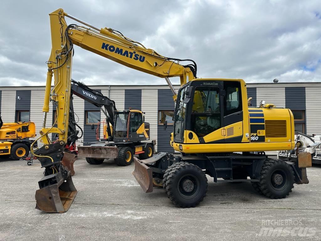 Komatsu PW160-11 Ratiniai ekskavatoriai