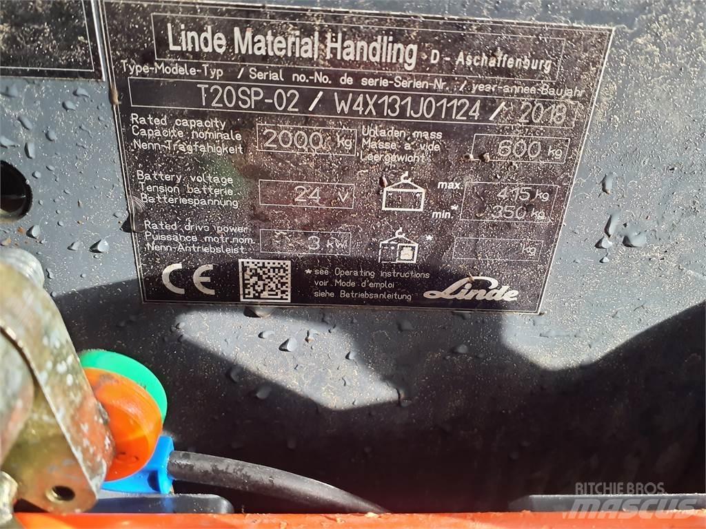 Linde T20SP kurz Mažų aukščių keltuvai