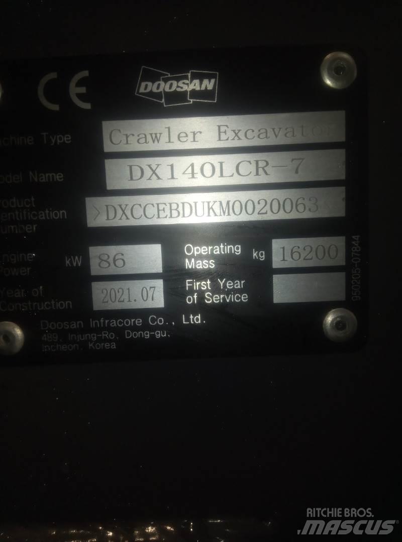 Doosan DX140LCR-7 Vikšriniai ekskavatoriai