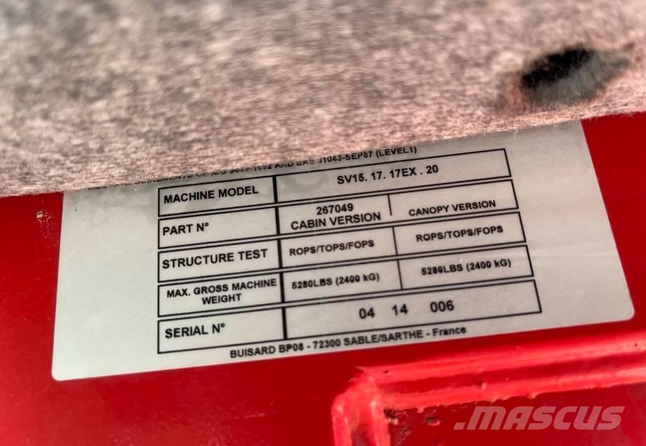 Yanmar SV15 Mini ekskavatoriai < 7 t