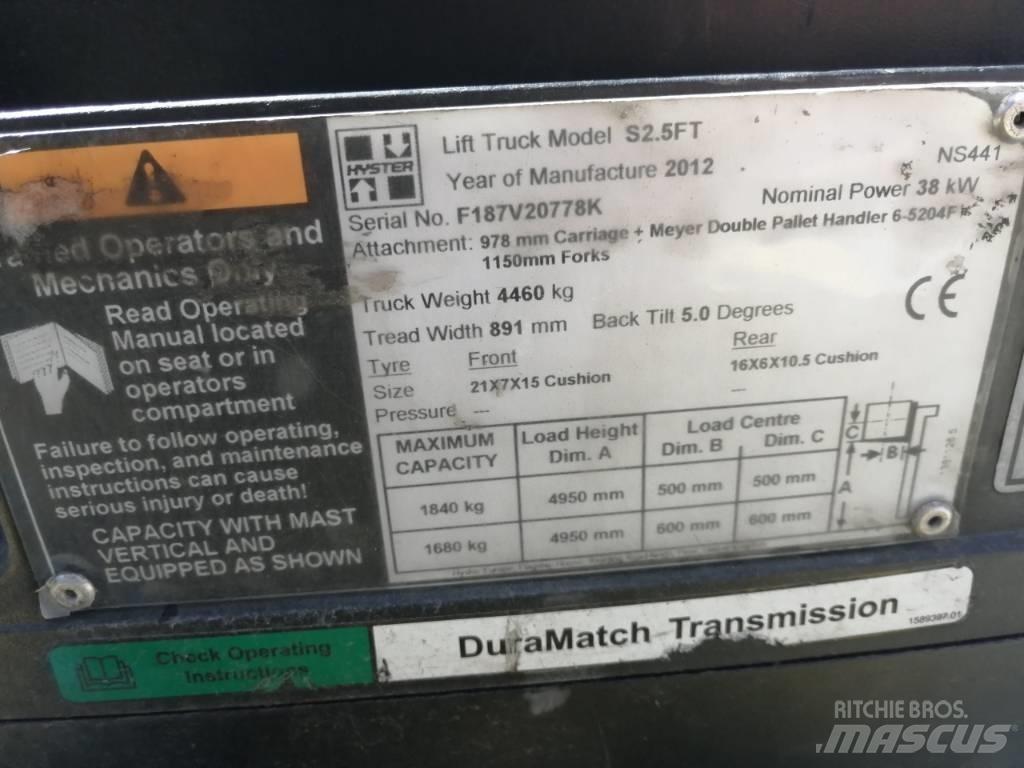 Hyster S2.5FT LPG (dujiniai) krautuvai