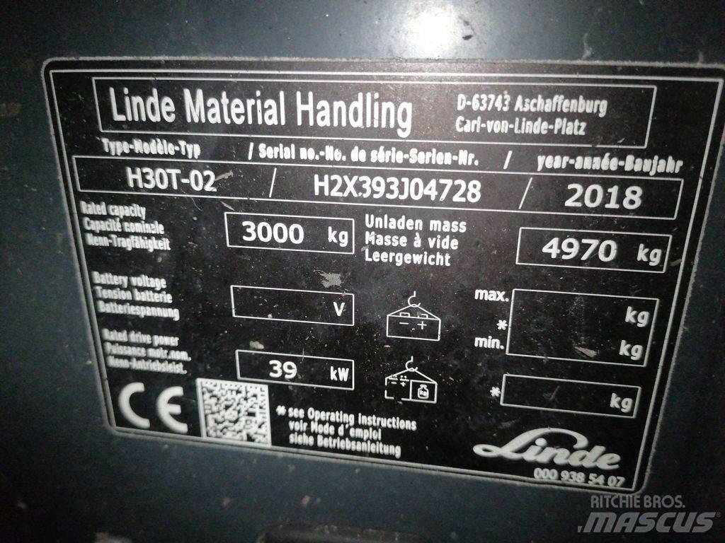 Linde H30T-02 LPG (dujiniai) krautuvai