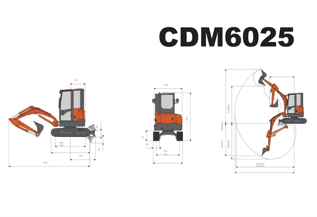 Lonking CDM6025 Mini ekskavatoriai < 7 t