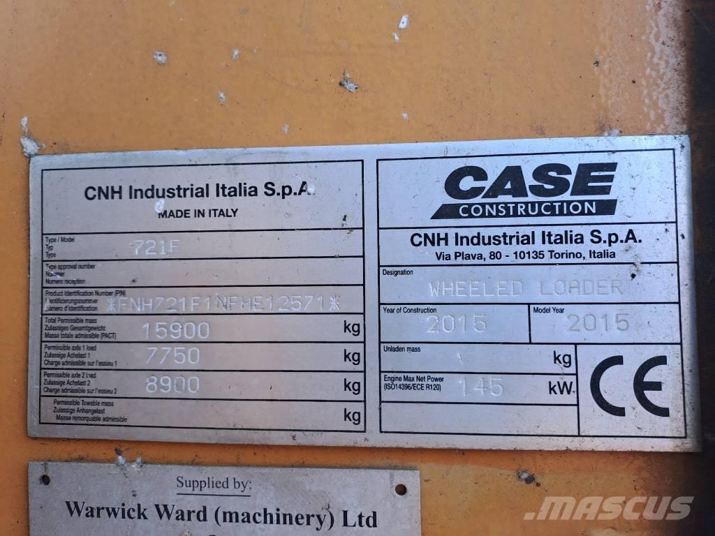 CASE 721 F XR Naudoti ratiniai krautuvai