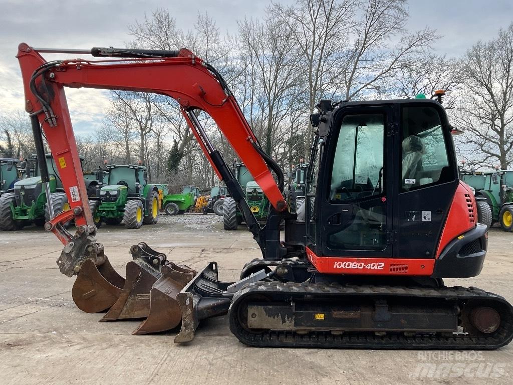 KUBOTA KX080 Vidutinės galios ekskavatoriai 7-12 t
