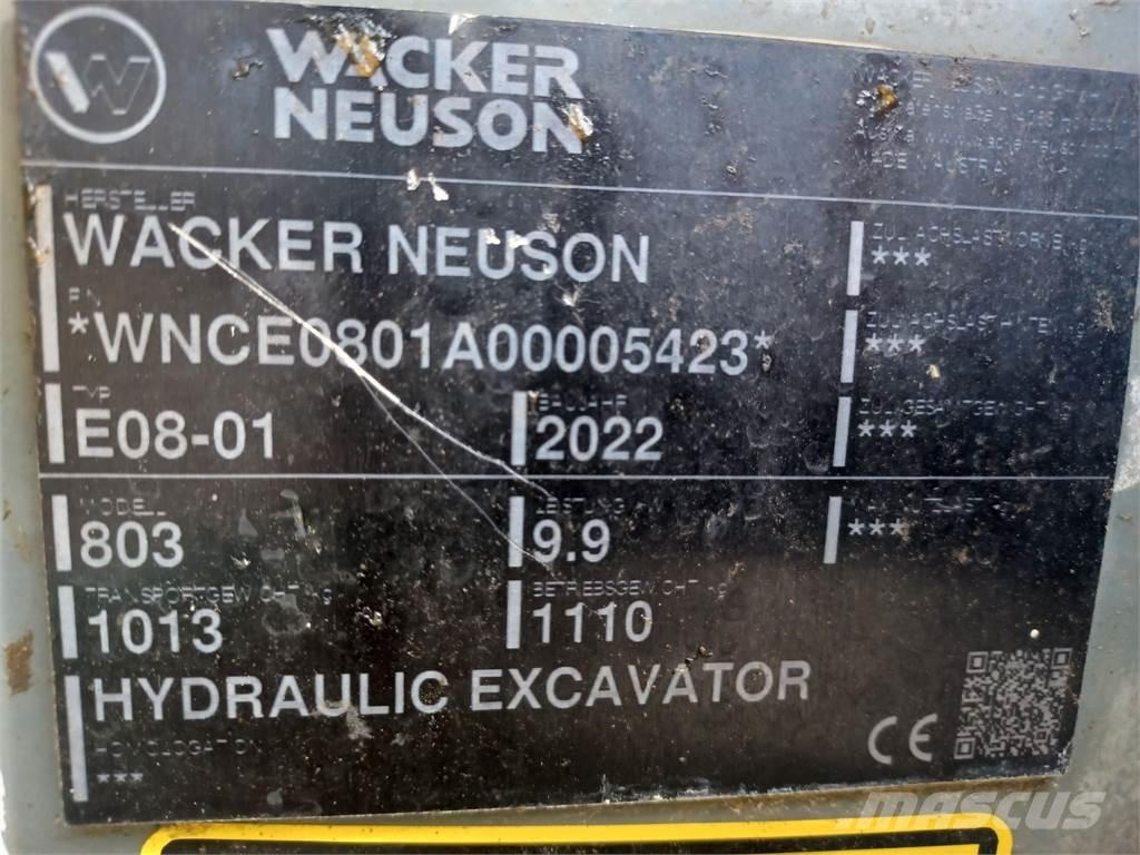 Wacker Neuson 803 Vikšriniai ekskavatoriai