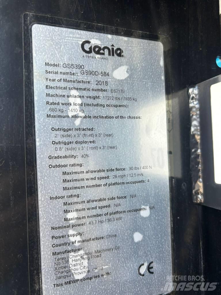 Genie GS 5390 RT Žirkliniai keltuvai