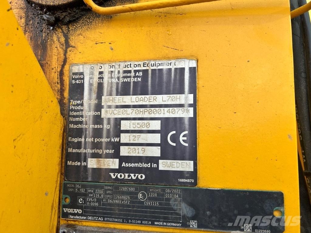 Volvo L 70 H Naudoti ratiniai krautuvai