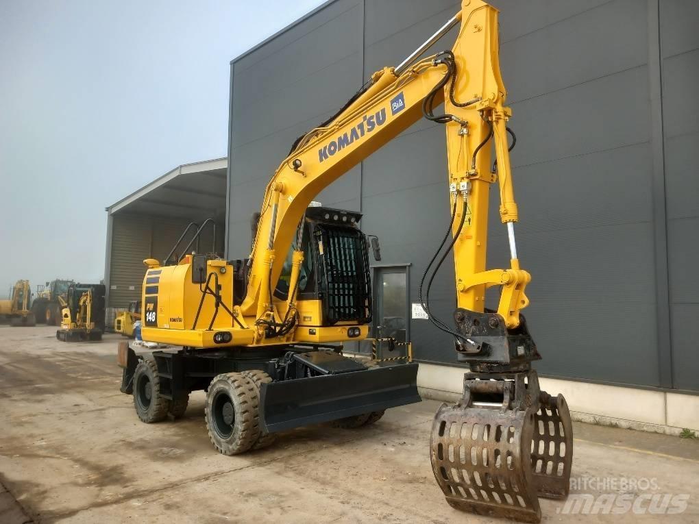Komatsu PW148-10 Ratiniai ekskavatoriai