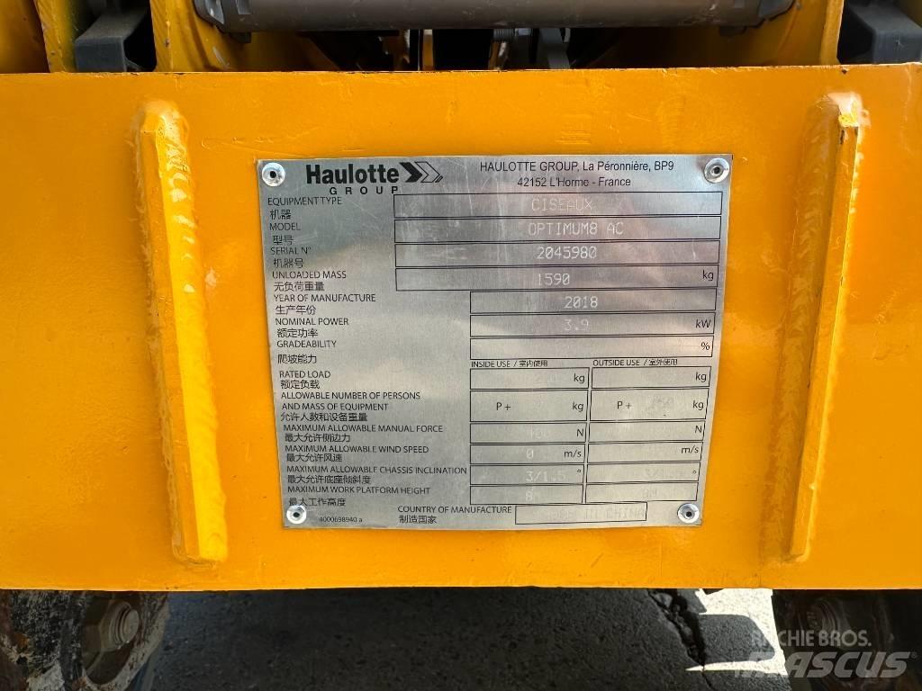 Haulotte OPTIMUM 8 Žirkliniai keltuvai