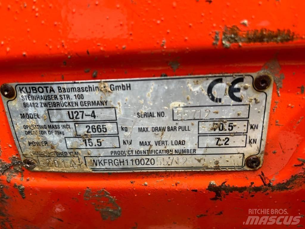 Kubota U 27-4 Mini ekskavatoriai < 7 t