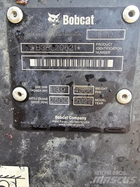 Bobcat E20 Mini ekskavatoriai < 7 t