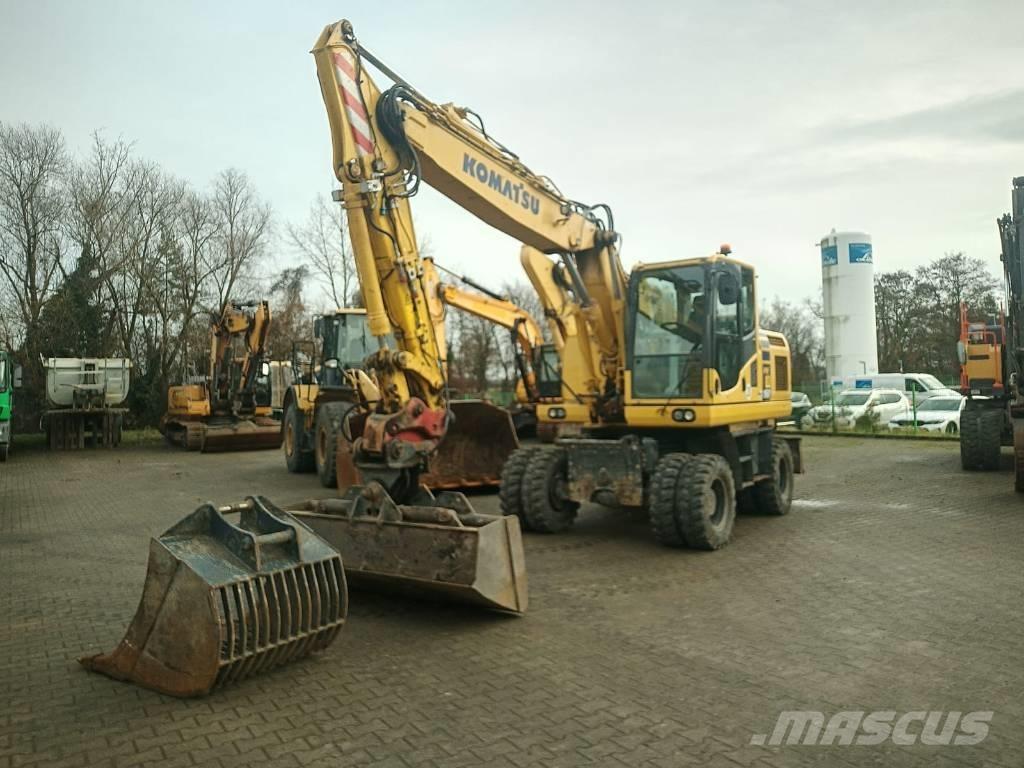 Komatsu PW 160-10 Ratiniai ekskavatoriai