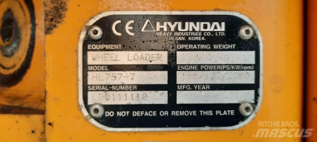 Hyundai HL 757-7 Naudoti ratiniai krautuvai