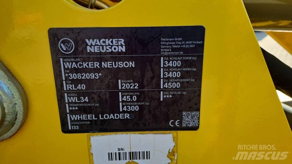 Wacker Neuson WL34 Naudoti ratiniai krautuvai