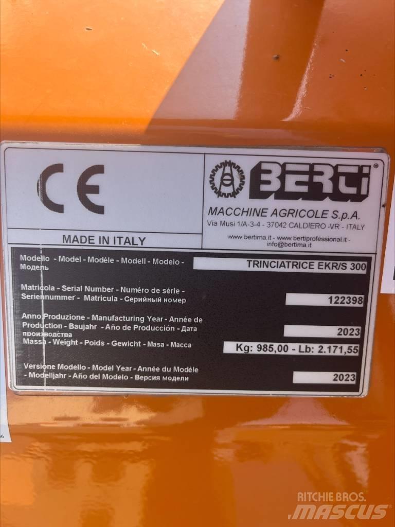 Berti EKR-S 300 Ganyklų šienapjovės / rėžtuvės