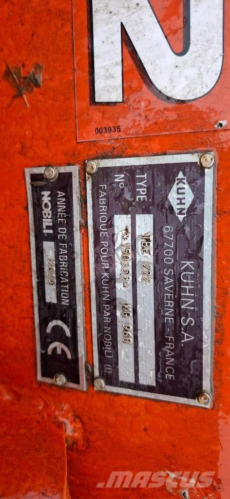 Kuhn TBE 222 Ganyklų šienapjovės / rėžtuvės